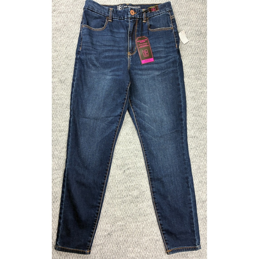 No Boundaries Juniors 11 Curvy Super High Rise Dark Wash Skinny Jeggings NWT